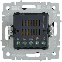 Кнопка звонка BRITE 10А ВС10-1-9-БрЧ для отелей с индик. механизм черн. IEK BR-V14-2-10-K02