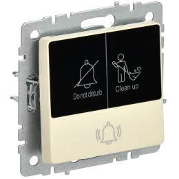 Кнопка звонка BRITE 10А ВС10-1-9-БрКр для отелей с индик. механизм беж. IEK BR-V14-2-10-K10