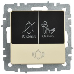 Кнопка звонка BRITE 10А ВС10-1-9-БрКр для отелей с индик. механизм беж. IEK BR-V14-2-10-K10