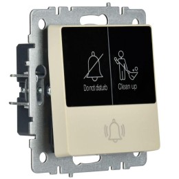 Кнопка звонка BRITE 10А ВС10-1-9-БрКр для отелей с индик. механизм беж. IEK BR-V14-2-10-K10