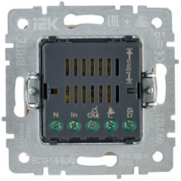 Кнопка звонка BRITE 10А ВС10-1-9-БрКр для отелей с индик. механизм беж. IEK BR-V14-2-10-K10