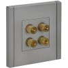 Аудиорозетка 4-м FORTE&PIANO FP539 сталь IEK FP-S40-K46
