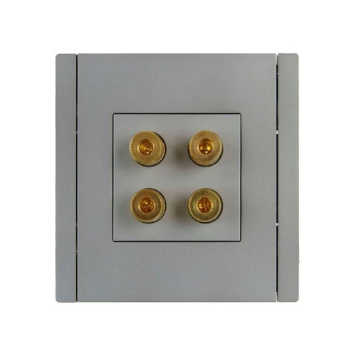 Аудиорозетка 4-м FORTE&PIANO FP539 сталь IEK FP-S40-K46