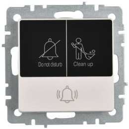 Кнопка звонка BRITE 10А ВС10-1-9-БрЖ для отелей с индик. механизм жемчуж. IEK BR-V14-2-10-K36