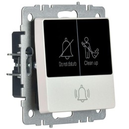 Кнопка звонка BRITE 10А ВС10-1-9-БрЖ для отелей с индик. механизм жемчуж. IEK BR-V14-2-10-K36