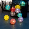 Гирлянда светодиодная "Тайские фонарики "Фейерверк" 5м 25LED прозрачный ПВХ питание USB тепл. бел. N