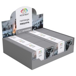 Гирлянда светодиодная "Мишура LED" 6м 576LED бел. 35Вт 220-240В IP20 провод ПВХ прозр. Neon-Night 30