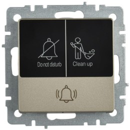 Кнопка звонка BRITE 10А ВС10-1-9-БрШ для отелей с индик. механизм шампань IEK BR-V14-2-10-K37