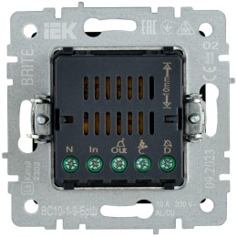 Кнопка звонка BRITE 10А ВС10-1-9-БрШ для отелей с индик. механизм шампань IEK BR-V14-2-10-K37