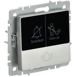 Кнопка звонка BRITE 10А ВС10-1-9-БрА для отелей с индик. механизм алюм. IEK BR-V14-2-10-K47