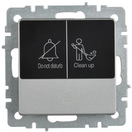 Кнопка звонка BRITE 10А ВС10-1-9-БрА для отелей с индик. механизм алюм. IEK BR-V14-2-10-K47