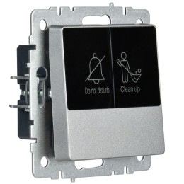 Кнопка звонка BRITE 10А ВС10-1-9-БрА для отелей с индик. механизм алюм. IEK BR-V14-2-10-K47