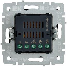 Кнопка звонка BRITE 10А ВС10-1-9-БрА для отелей с индик. механизм алюм. IEK BR-V14-2-10-K47