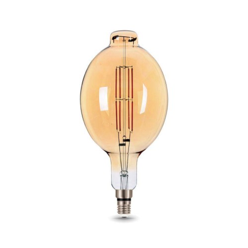 Лампа светодиодная филаментная Black Filament 8Вт BT180 золотая 2400К тепл. бел. E27 780лм GAUSS 151