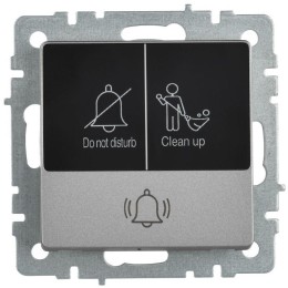 Кнопка звонка BRITE 10А ВС10-1-9-БрС для отелей с индик. механизм сталь IEK BR-V14-2-10-K46