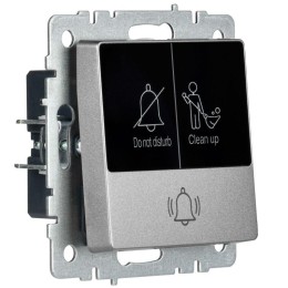 Кнопка звонка BRITE 10А ВС10-1-9-БрС для отелей с индик. механизм сталь IEK BR-V14-2-10-K46