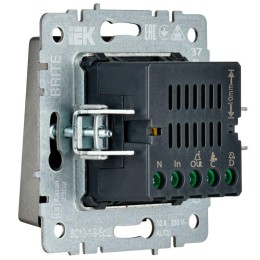 Кнопка звонка BRITE 10А ВС10-1-9-БрС для отелей с индик. механизм сталь IEK BR-V14-2-10-K46