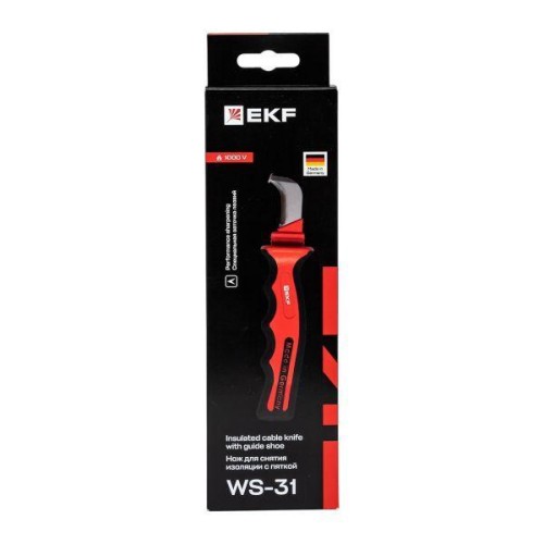 Нож для снятия изоляции с пяткой 1000В WS-31 Professional EKF ws-31