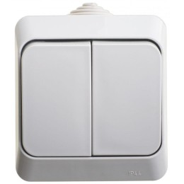 Выключатель 2-кл. ОП Этюд 10А IP44 10AX сер. SE BA10-042C