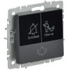Кнопка звонка BRITE 10А ВС10-1-9-БрГ для отелей с индик. механизм графит IEK BR-V14-2-10-K53