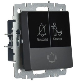 Кнопка звонка BRITE 10А ВС10-1-9-БрГ для отелей с индик. механизм графит IEK BR-V14-2-10-K53