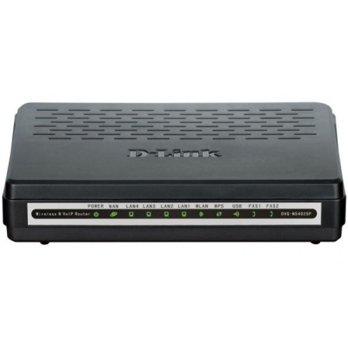 Маршрутизатор беспроводной DVG-N5402SP/2S1U/C1B с поддержкой 3G 2 FXS-порта 1 PSTN-порт USB-порт D-L