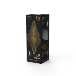 Лампа светодиодная филаментная Black Filament 6Вт TL120 тонированная 2400К тепл. бел. E27 200лм GAUS