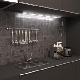 Светильник светодиодный Black 15Вт 6500К IP20 1340лм 170-264В 1175х22х36мм ДВО линейный накладной бе