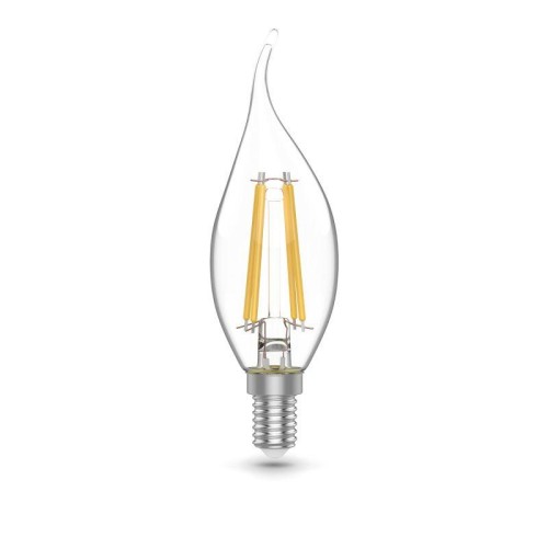 Лампа светодиодная филаментная Basic Filament 5.5Вт свеча на ветру 2700К Е14 510лм (уп.3шт) GAUSS 10