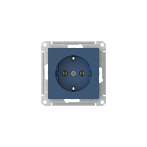 Розетка AtlasDesign 16А с заземл. быстрозажим. клем. механизм аквамарин SE ATN001143S