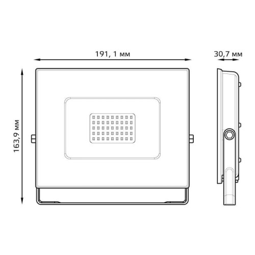 Прожектор светодиодный Basic 70Вт 6500К IP65 4150лм 175-265В черн. GAUSS 613100370B