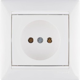 Розетка 1-м СП Valena 16А IP21 без заземл. на винтах механизм бел. Leg 774416