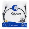 Патч-корд U/UTP кат.6 PC-UTP-RJ45-Cat.6-1m-BK 2xRJ45/8p8c неэкранир. PVC 1м черн. Cabeus 8663c