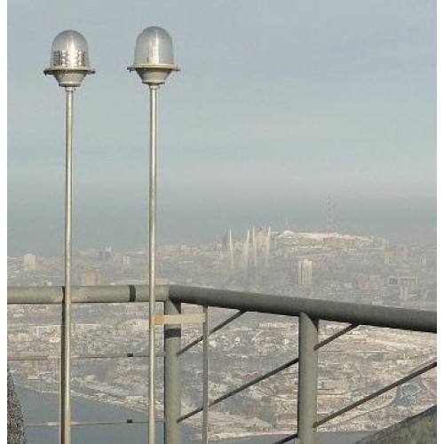 Трубостойка для ЗОМ (СДЗО) L=1.5м усилен. d34мм (переходник с резьбой G1хG3/4 - 2шт) оцинк. Световод