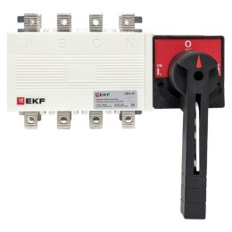 Рубильник-переключатель 4п 100А с рукояткой управления для прямой установки PowerSwitch EKF pscs-100