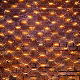 Гирлянда светодиодная "Сеть" 2х3м 432LED тепл. бел. 40Вт IP67 провод каучук бел. Neon-Night 217-146