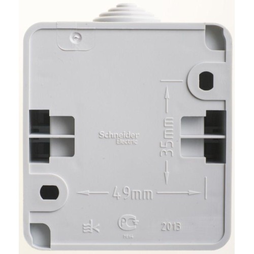 Выключатель 1-кл. ОП Этюд 10А IP44 10AX с подсветкой сер. SE BA10-045C