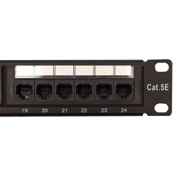 Патч-панель 19дюйм 1U кат.5E UTP неэкранир. 24 порта RJ45 Dual IDC TERACOM PRO EKF TRP-PPNL-5EUTP-1U