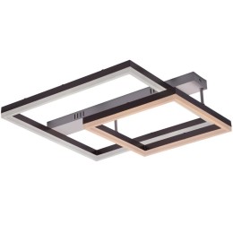 Люстра светодиодная ECLIPSE 88Вт 585х500х130мм 30кв.м потолочная ДУ 3 режима диммир. бел./корич. Rit