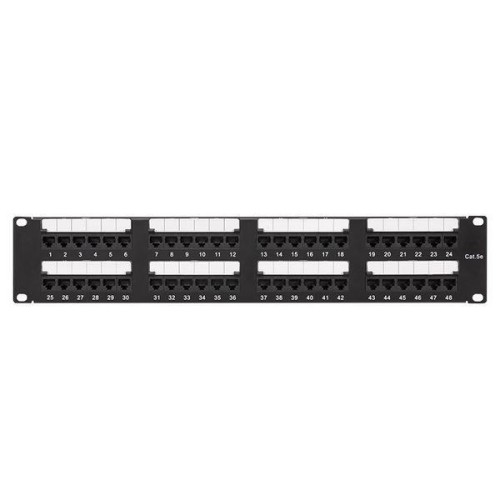 Патч-панель 19дюйм 2U кат.5E UTP неэкранир. 48 портов RJ45 Dual IDC TERACOM PRO EKF TRP-PPNL-5EUTP-2