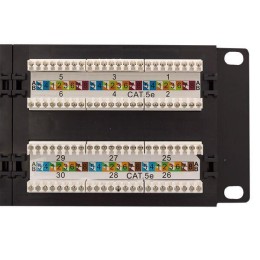 Патч-панель 19дюйм 2U кат.5E UTP неэкранир. 48 портов RJ45 Dual IDC TERACOM PRO EKF TRP-PPNL-5EUTP-2