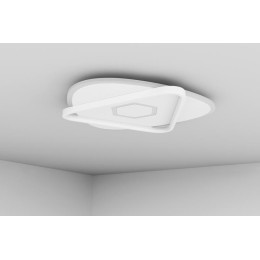 Люстра светодиодная RIFLESSO 90Вт 520х520х60мм 38кв.м потолочная ДУ 3 режима диммир. бел. Ritter 523