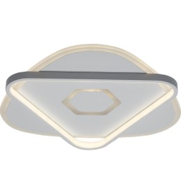 Люстра светодиодная RIFLESSO 90Вт 520х520х60мм 38кв.м потолочная ДУ 3 режима диммир. бел. Ritter 523