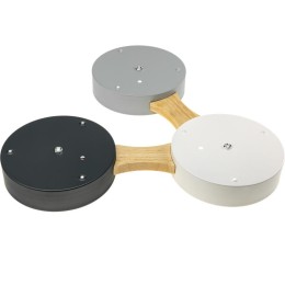 Люстра светодиодная SCANDIA 42Вт 500х500х50мм 15кв.м потолочная 3 режима антрацит/сер./бел./дерево R