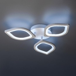 Люстра светодиодная TERAMO 52Вт 480х480х75мм 17кв.м потолочная ДУ 3 режима диммир. бел. Ritter 52359