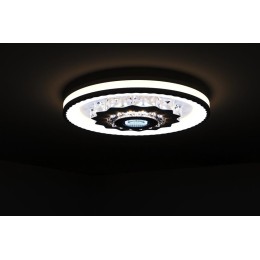 Люстра светодиодная CRYSTAL 3D 120Вт 480х480х60мм 40кв.м потолочная ДУ 3 режима диммир. бел. Ritter