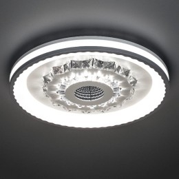 Люстра светодиодная CRYSTAL 3D 120Вт 480х480х60мм 40кв.м потолочная ДУ 3 режима диммир. бел. Ritter