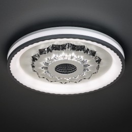 Люстра светодиодная CRYSTAL 3D 120Вт 480х480х60мм 40кв.м потолочная ДУ 3 режима диммир. бел. Ritter