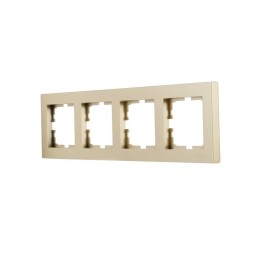 Рамка 4-м VESNA горизонт. без вставки зол. LEZARD 742-3600-149