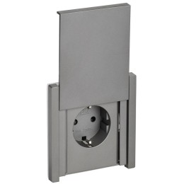 Розетка СП FORTE&PIANO 16А IP44 FP521 с заземл. защ. шторки с крышкой винт. крепл. сталь IEK FP-R16-
